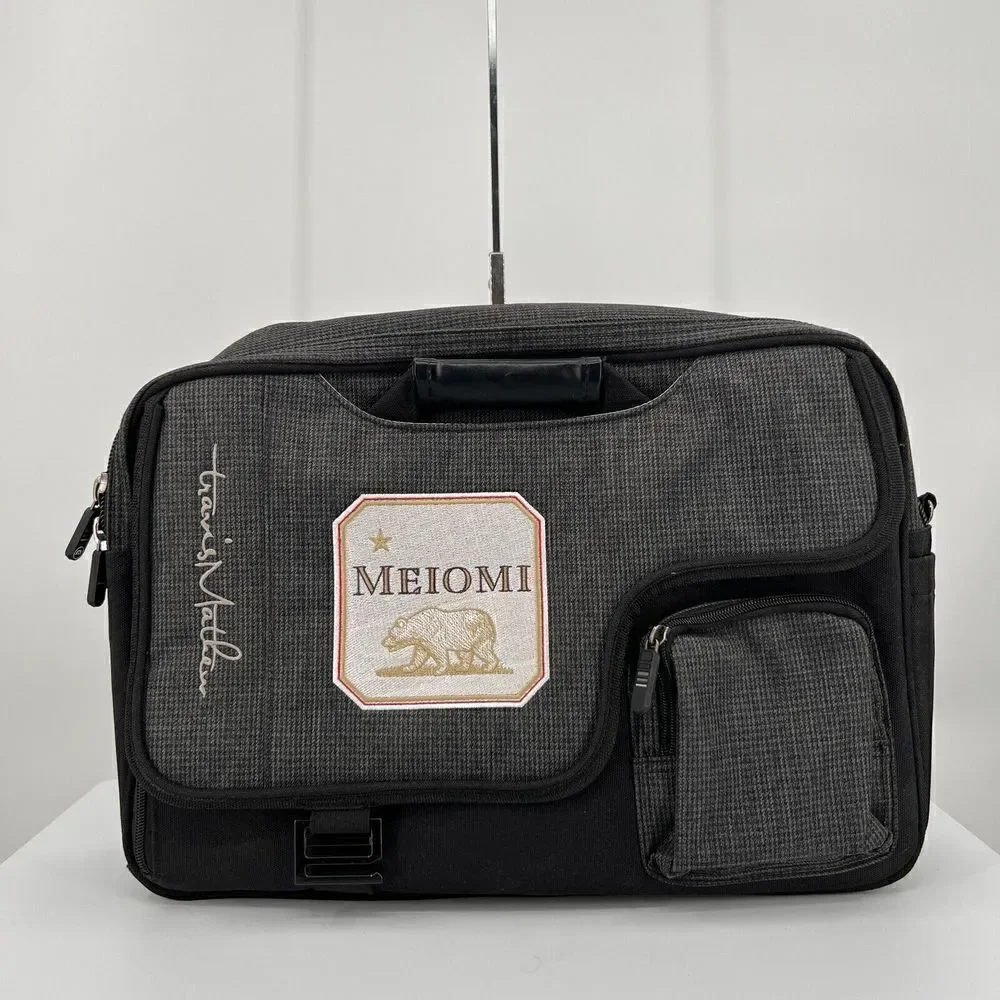 Travis Mathew Heather Gray Logo Golf Laptop Travel Bag Logo Golf